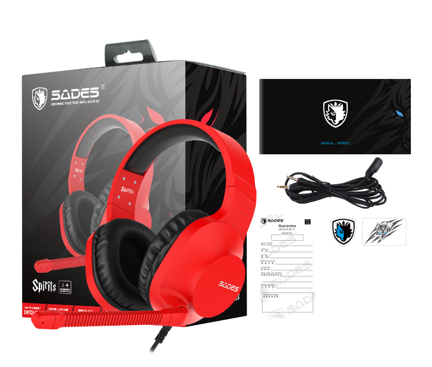 Sades Spirits Stereo Wired Gaming Headset - MultiColor Sades Spirits Stereo Wired Gaming Headset - MultiColor